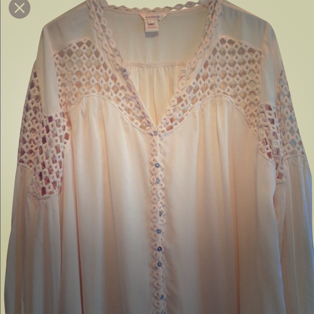 Sundance  dappled moonlight top in palest pink
